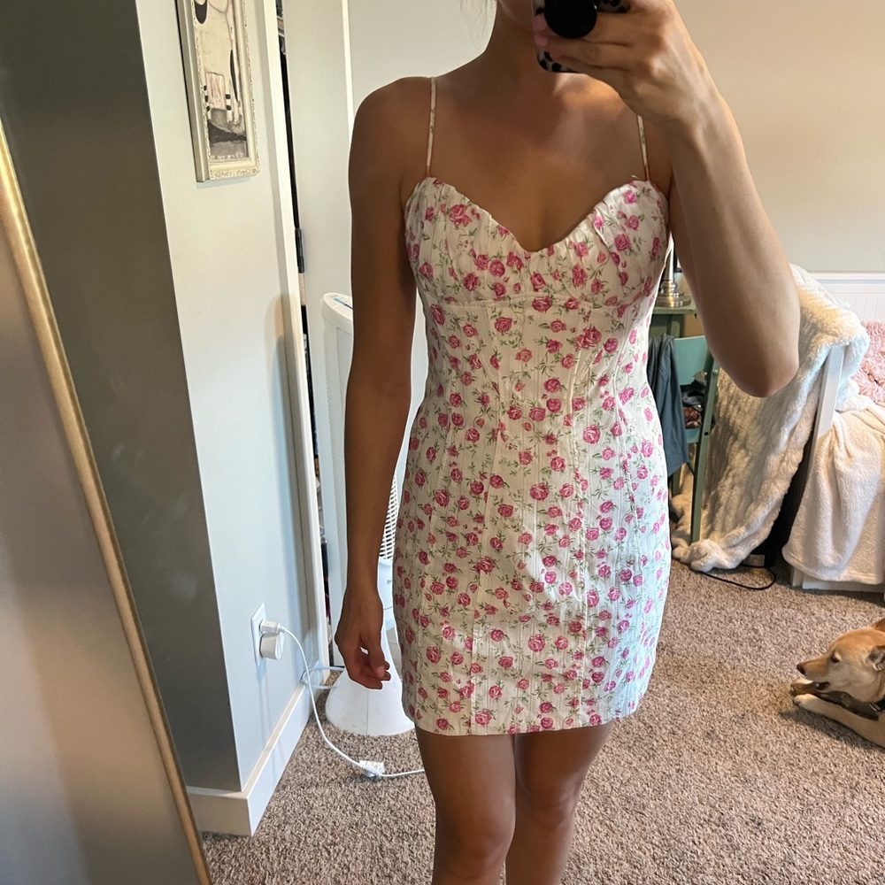 Zara Floral mini dress